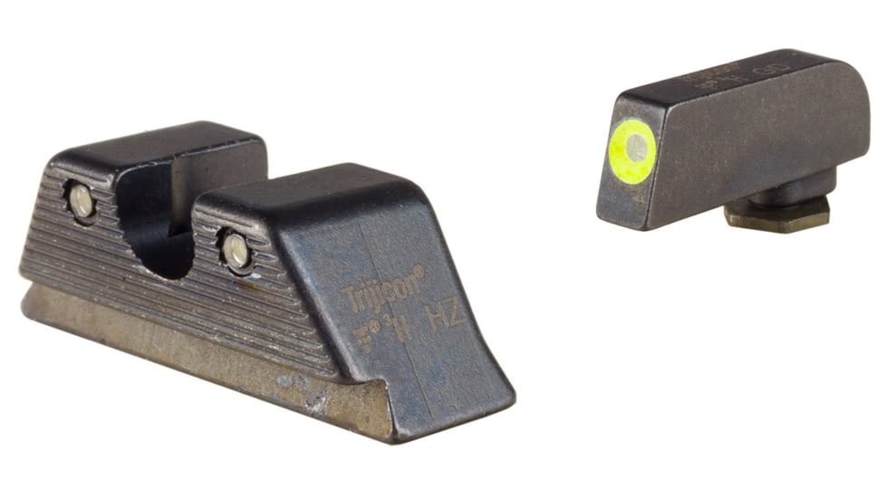 Trijicon HD XR Night Sight Set, MOS Fit Rear, Glock 17, 17L, 19, 22, 23, 24, 25, 26, 27, 28, 31, 32, 33, 34, 35, 37, 38 and 39, Yellow, 601091