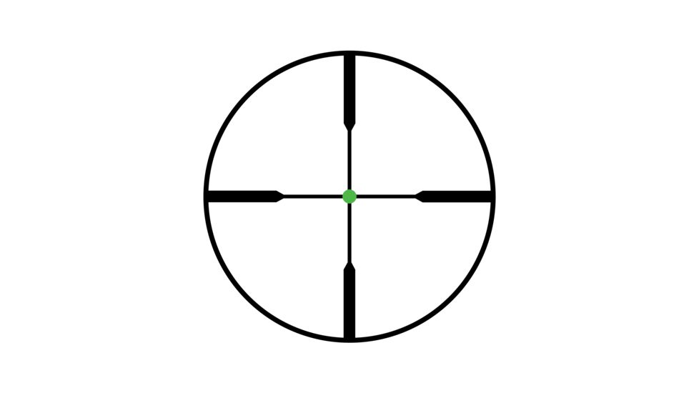 Trijicon AccuPoint TR-22 2.5-10x56mm Rifle Scope, 30 mm Tube, Second Focal Plane, Black, Green Standard Duplex Crosshair w/ Dot Reticle, MOA Adjustment, TR22-1G
