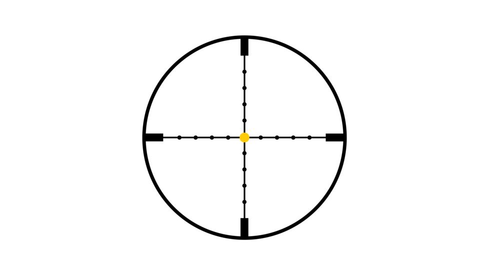 Trijicon AccuPoint TR-22 2.5-10x56mm Rifle Scope, 30 mm Tube, Second Focal Plane, Black, Amber Mil-Dot Crosshair w/ Dot Reticle, MOA Adjustment, 200027