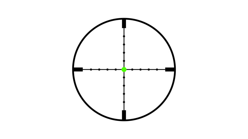 Trijicon AccuPoint TR-22 2.5-10x56mm Rifle Scope, 30 mm Tube, Second Focal Plane, Black, Green Mil-Dot Crosshair w/ Dot Reticle, MOA Adjustment, TR22-2G