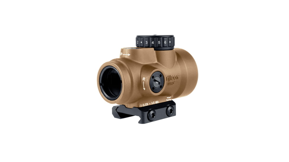 Trijicon MRO SD 1x25mm Reflex Green Dot Sight, 2.0 MOA Adjustable Green Dot, with Low Mount, Anodized Coyote Brown Anodized, MRO-C-2200347