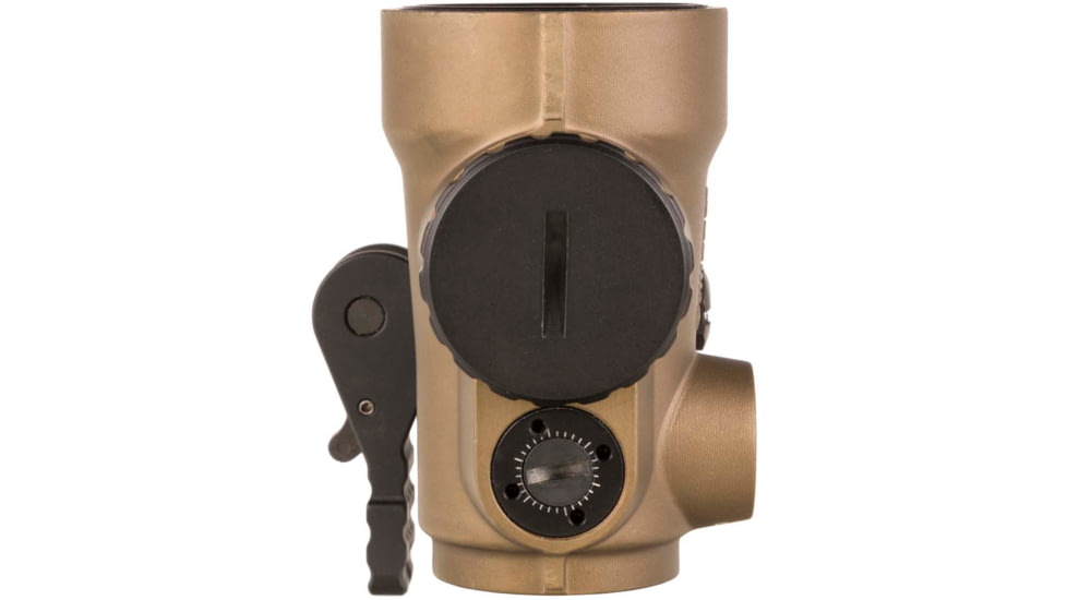 Trijicon OPMOD MRO 1x25mm Red Dot Sight, 2 MOA Green Dot Reticle, w/Lower 1/3 Co-Witness Levered Quick Release Mount AC32084, Angled Glass, Coyote Brown, 2200100