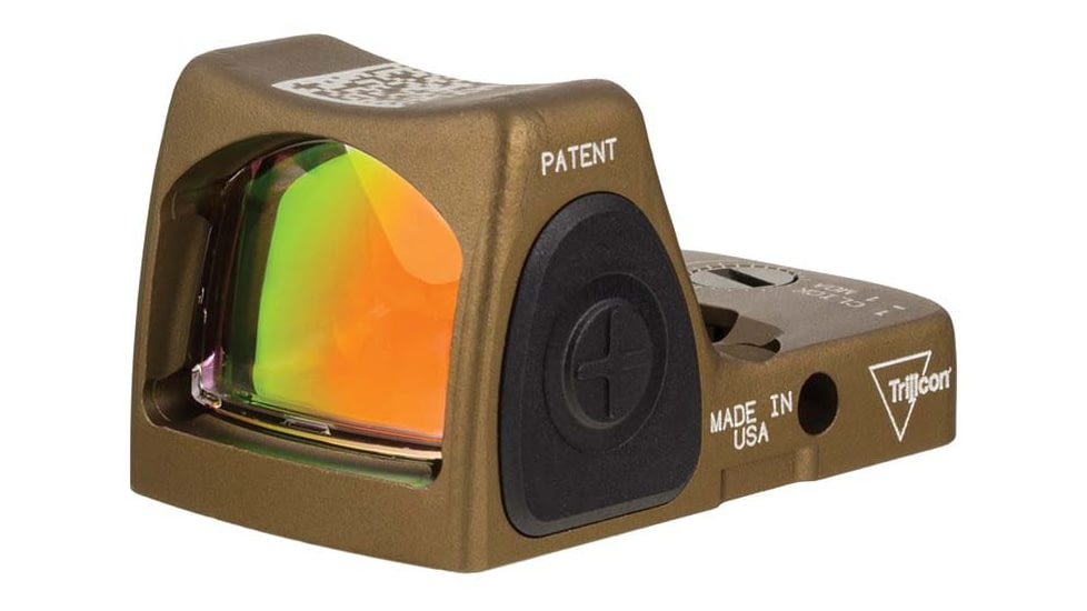Trijicon RM06 RMR Type 2 Adjustable LED Red Dot Sight, 3.25 MOA Red Dot, No Mount, Hard Anodized, Coyote Brown, 700780