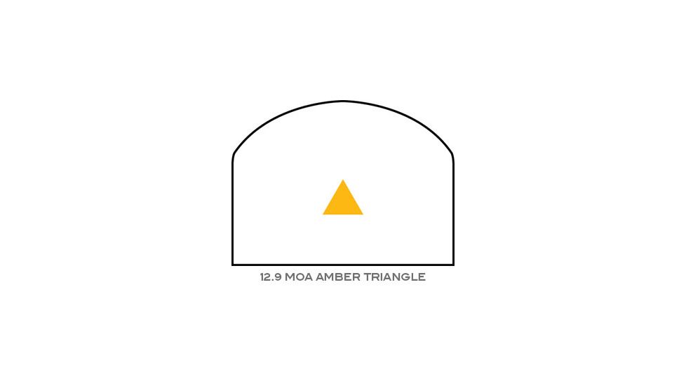 Trijicon RMR Dual Illuminated Reflex Sight, 12.9 MOA Amber Triangle-C, No Mount, ODG, 700257