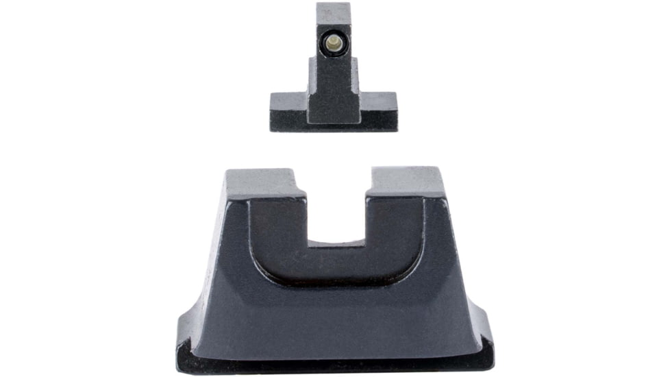 Trijicon Suppressor/Optic Height Sight Set with Black Front/Metal Rear &amp; Green Front Lamp - for M&amp;P C.O.R.E, M&amp;P M2.0 Optics Ready, Black, 601153