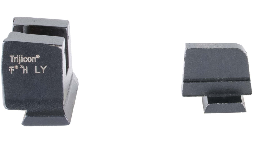 Trijicon Suppressor/Optic Height Sight Set with Black Front/Metal Rear &amp; Green Front Lamp - for M&amp;P C.O.R.E, M&amp;P M2.0 Optics Ready, Black, 601153