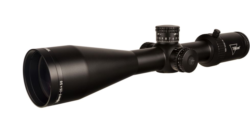 Trijicon Tenmile HX TMHX2550 5-25x50mm Rifle Scope, 30 mm Tube, Second Focal Plane, Black, Red MOA Center Dot Reticle, MOA Adjustment, 3000010