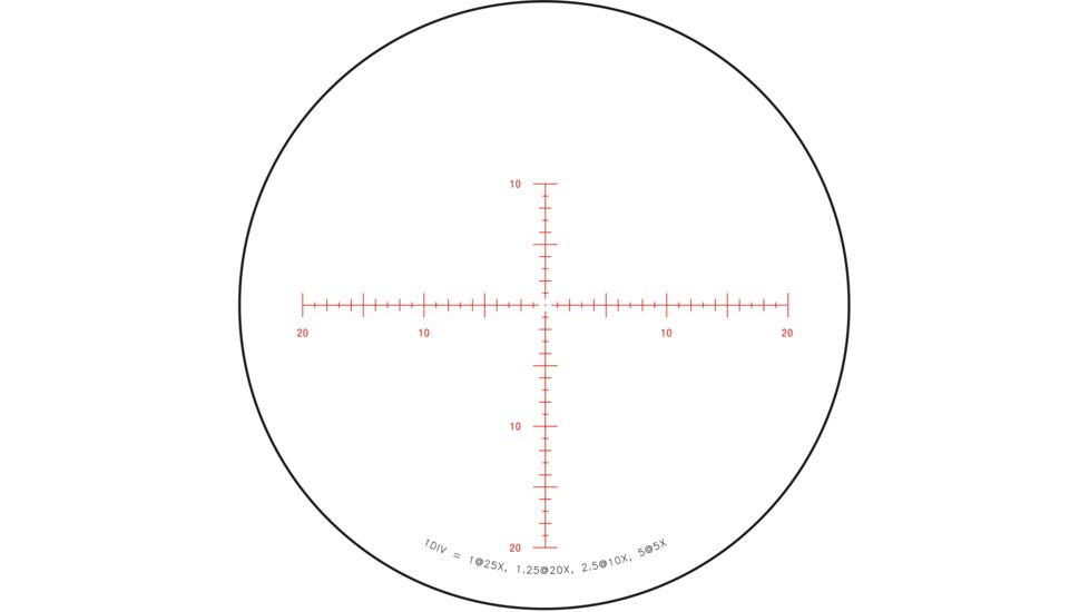 Trijicon Tenmile HX TMHX2550 5-25x50mm Rifle Scope, 30 mm Tube, Second Focal Plane, Black, Red MOA Center Dot Reticle, MOA Adjustment, 3000010