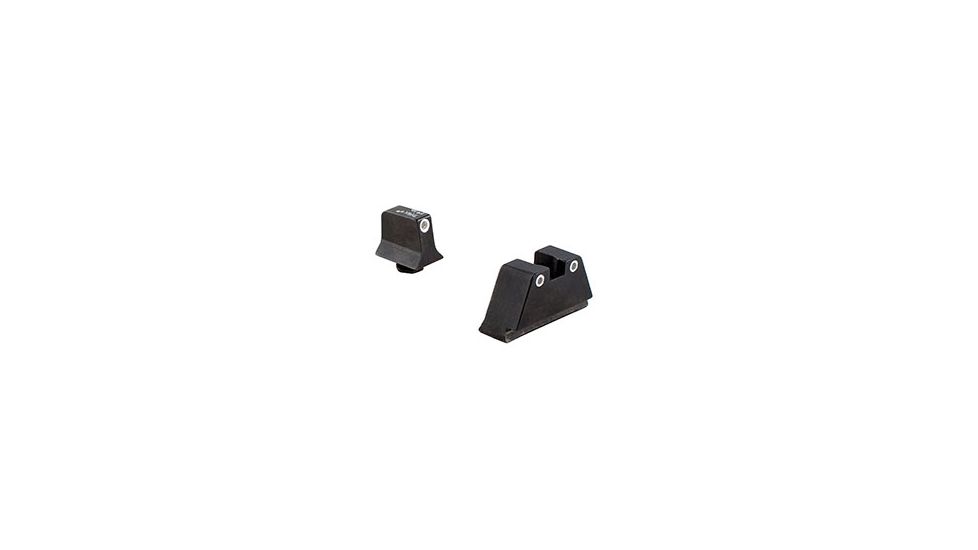 Trijicon Night Sight Suppressor Set, White Front/White Rear, Green front/Orange Rear Lamps, Black, 600650