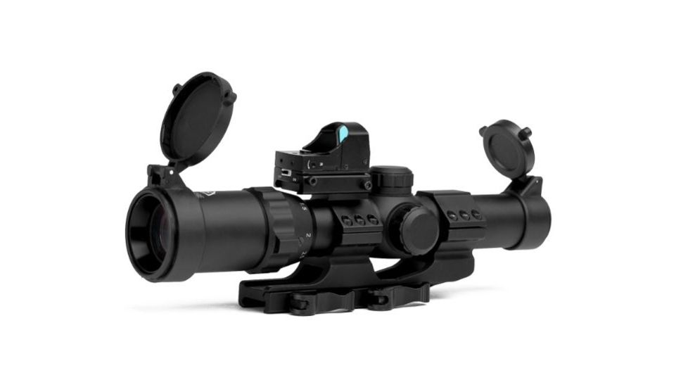 Trinity Force 1-4X24 Assault Scope Combo, Black P4 Sniper Reticle SP4S1424BH
