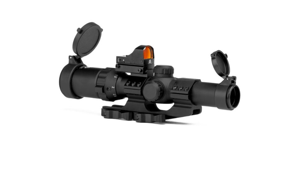 Trinity Force 1-4X24 Assault Scope Combo, Black P4 Sniper Reticle SP4S1424BH
