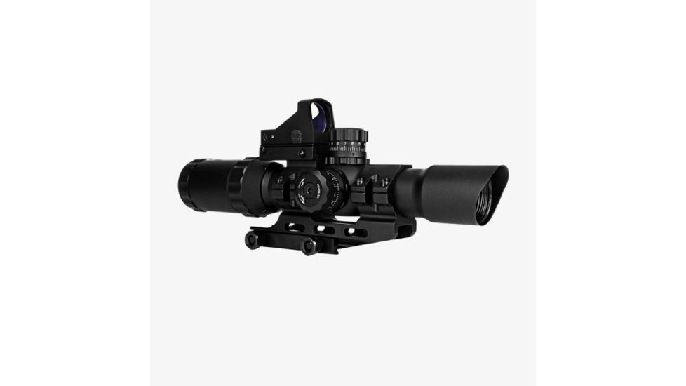 Trinity Force Assault Scope 1-4X28 , Combo V2, Electronic Buttons, Mil-Dot  Reticle, Black SR19S1428BH-V2