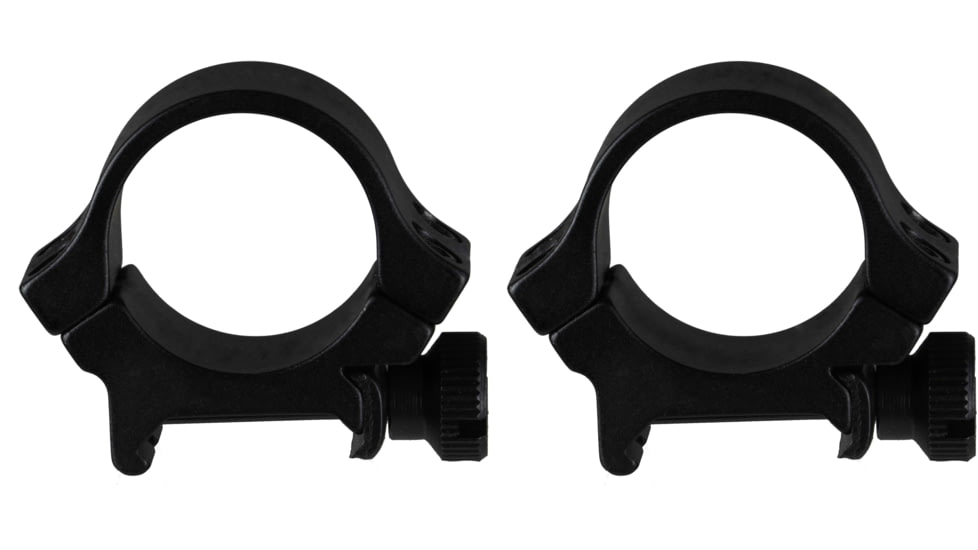 TruGlo Lightweight Quad Lock 1 in Scope Rings Mount, Picatinny/Weaver Rails, Medium, Black, TG-TG8961B1