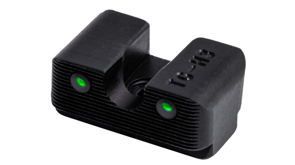 TruGlo Tritium Pro Green Sight Set for Glock Low, White Focus Ring, Steel, Black, TG-TG231G1W