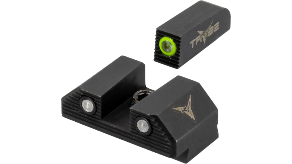 TRYBE Defense High Glow 3-Dot Tritium Night Sights for Glock 17/19/22/23/24/26/27/33/34/35/37/38/39/42/43 P320/P365, Standard, Black, 3DTSG-ST