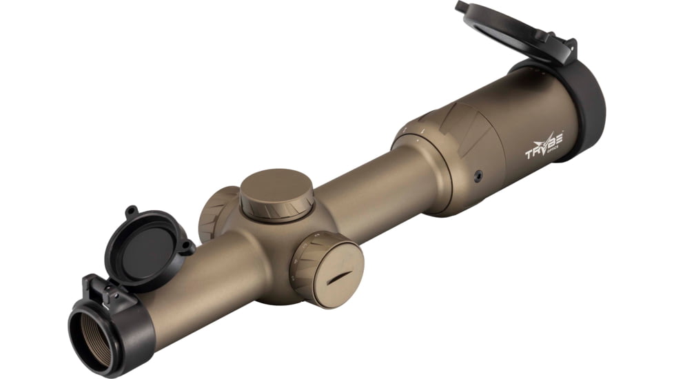 TRYBE Optics SLED LPVO 1-8x24mm Rifle Scope, 30mm Tube, SFP, BDC Reticle, Flat Dark Earth, TRORS1-8x24-FDE
