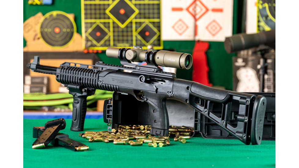 TRYBE Optics 1-8x24mm Rifle Scope, Primary Arms GLx 30mm 0 MOA Cant Cantilever Scope Mount