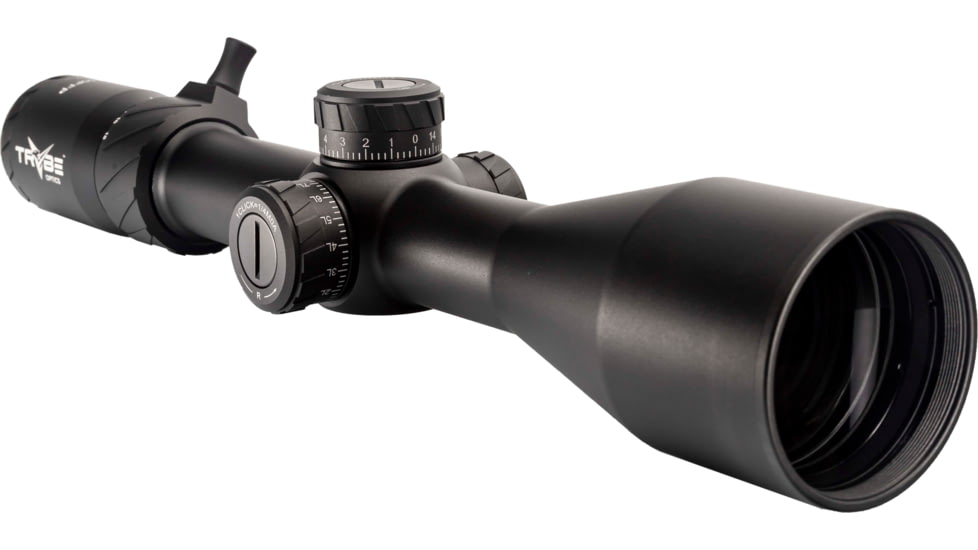 TRYBE Optics HIPO Rifle Scope, 3-18x50mm, 30 mm Tube, FFP, PLR-25 MOA Reticle, Black, TRORS3-18x50FFP-BL