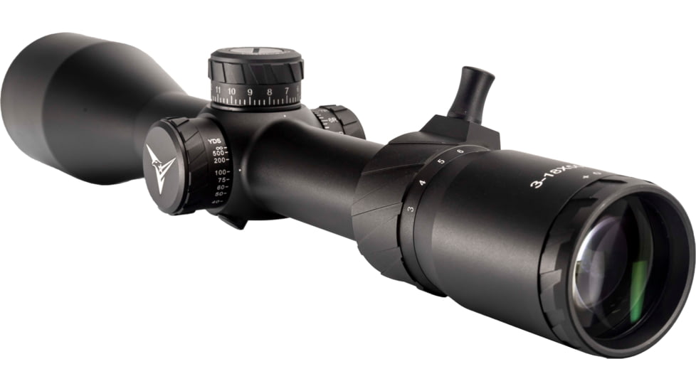 TRYBE Optics HIPO Rifle Scope, 3-18x50mm, 30 mm Tube, FFP, PLR-25 MOA Reticle, Black, TRORS3-18x50FFP-BL