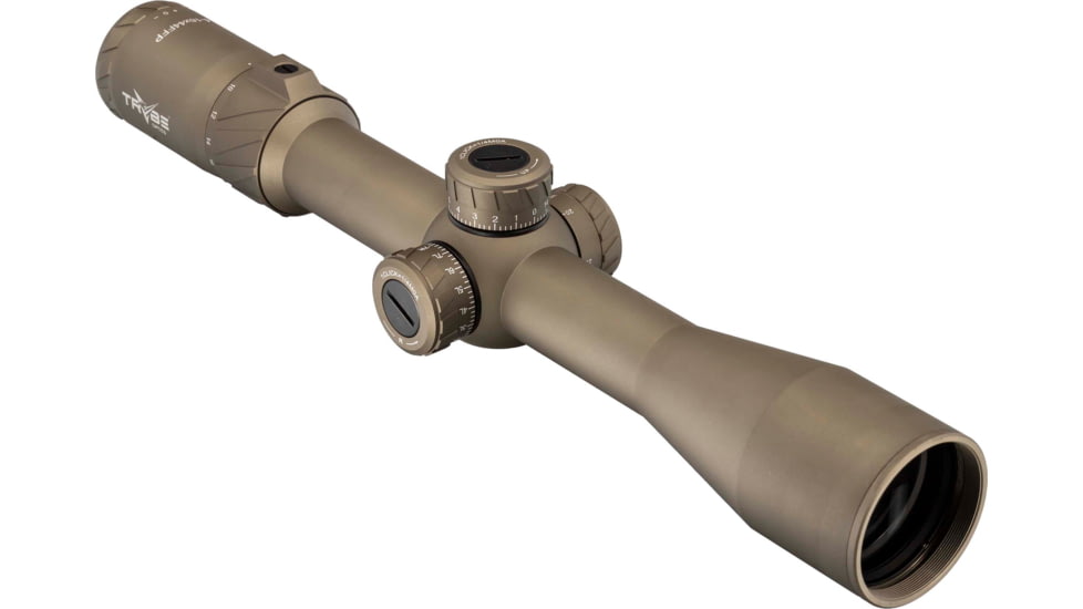 TRYBE Optics HIPO Rifle Scope, 4-16x44mm, 30 mm Tube, FFP, PLR-25 MOA Reticle, Flat Dark Earth, TRORS4-16x44FFP-FDE