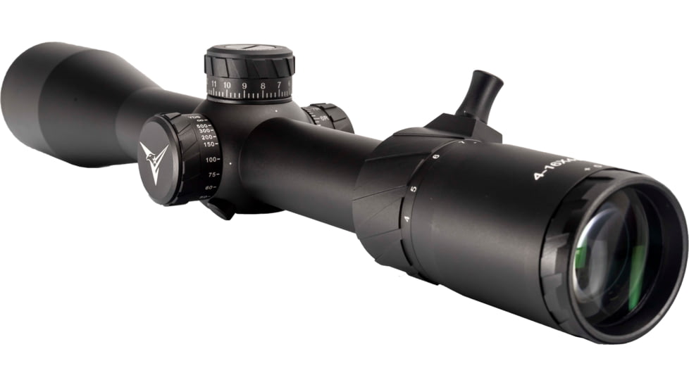 TRYBE Optics HIPO Rifle Scope, 4-16x44mm, 30 mm Tube, FFP, PLR-25 MOA Reticle, Black, TRORS4-16x44FFP-BL