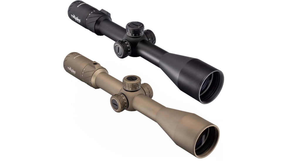 TRYBE Optics 6-24x50mm HIPO Rifle Scope, 30mm Tube, First Focal Plane (FFP), Black, Flat Dark Earth