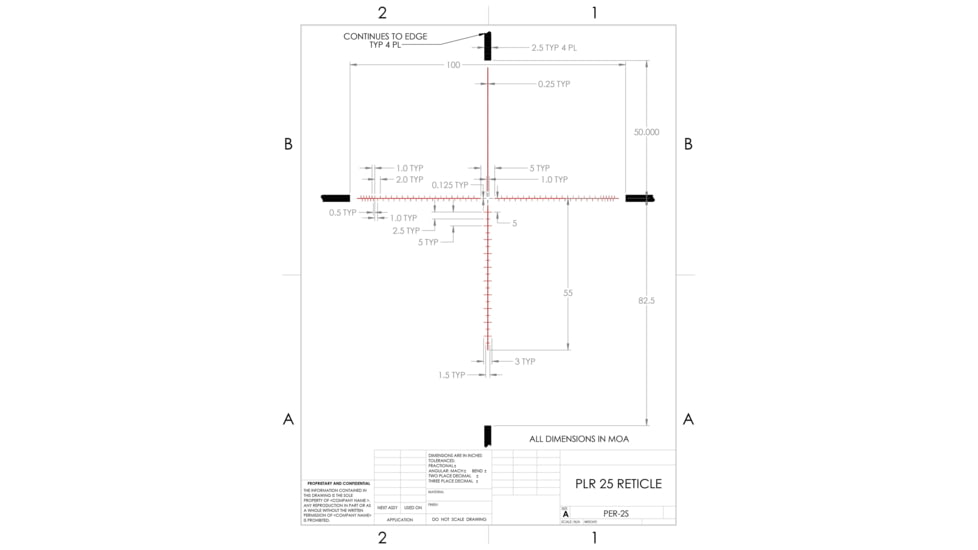 TRYBE Optics HIPO Rifle Scope, 4-16x44mm, 30 mm Tube, FFP, PLR-25 MOA Reticle, Black, TRORS4-16x44FFP-BL
