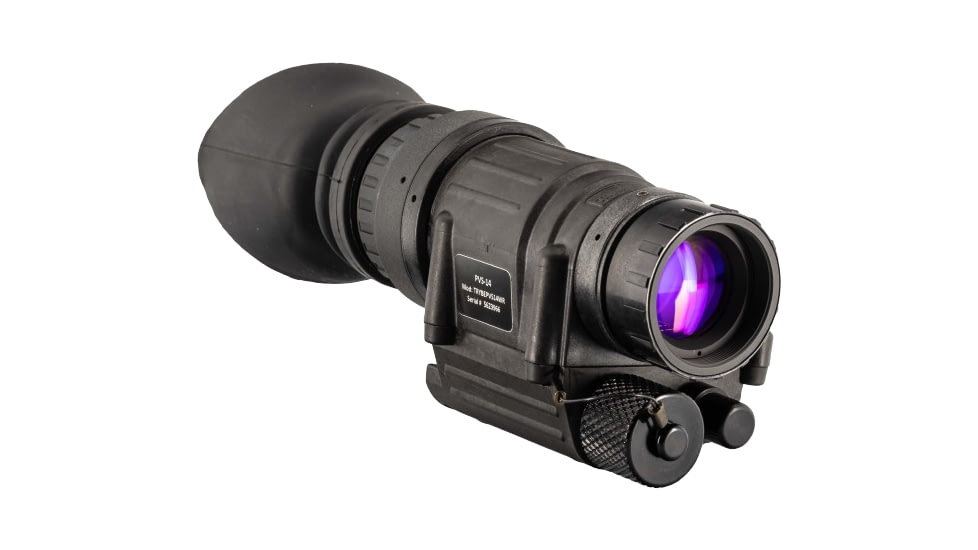 TRYBE Optics PVS-14 1x Night Vision Monocular, Gen 3, White Phosphor, Min 1600 FOM, 64-81 lp/mm, High Performance, Black, TRYBEPVS14WHR