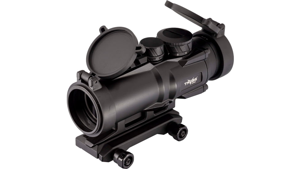 TRYBE Optics 3x32mm Compact Prism Scope Red Dot Sight, 32mm Tube, Black, TRO3XPRISM-BL