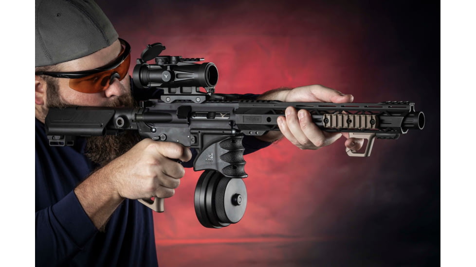 TRYBE Optics 3x32mm Compact Prism Scope Red Dot Sight, 32mm Tube, Black, TRO3XPRISM-BL