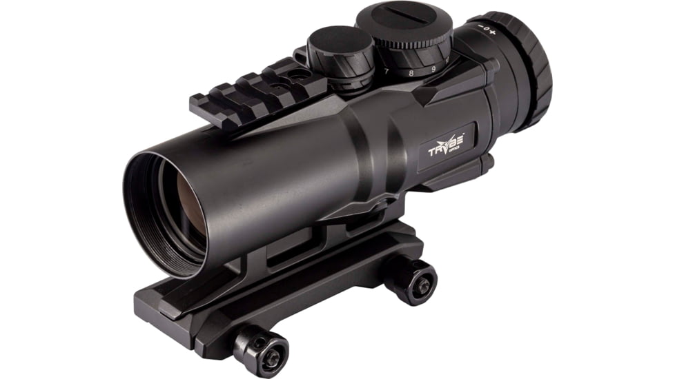 TRYBE Optics 3x32mm Compact Prism Scope Red Dot Sight, 32mm Tube, Black, TRO3XPRISM-BL