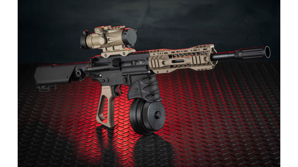 TRYBE Optics 3x32mm Compact Prism Scope Red Dot Sight, 32mm Tube, FDE, TRO3XPRISM-FDE