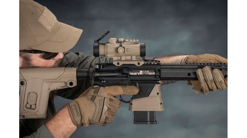 TRYBE Optics 3x32mm Compact Prism Scope Red Dot Sight, 32mm Tube, FDE, TRO3XPRISM-FDE