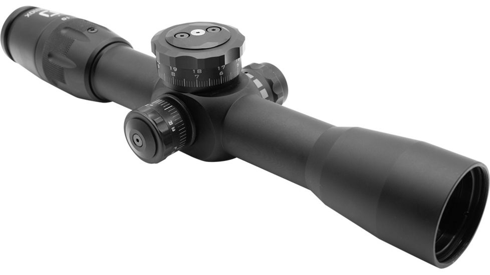U.S. Optics FDN-10X Rifle Scope, 1.8-10x40mm, 34mm Tube, FFP, MOA Scale Type 1 Reticle, 1/10 MIL Elevation/ Windage Adjustment, Black, Small, FDN 10X MOA