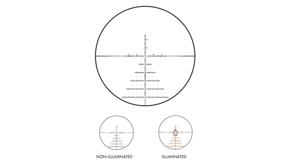 U.S. Optics TS-25X Rifle Scope, 5-25x50mm, 30mm Tube, FFP, JVCR Reticle, 1/10 MIL Elevation/ Windage Adjustment, Black, Small, TS-25X JVCR