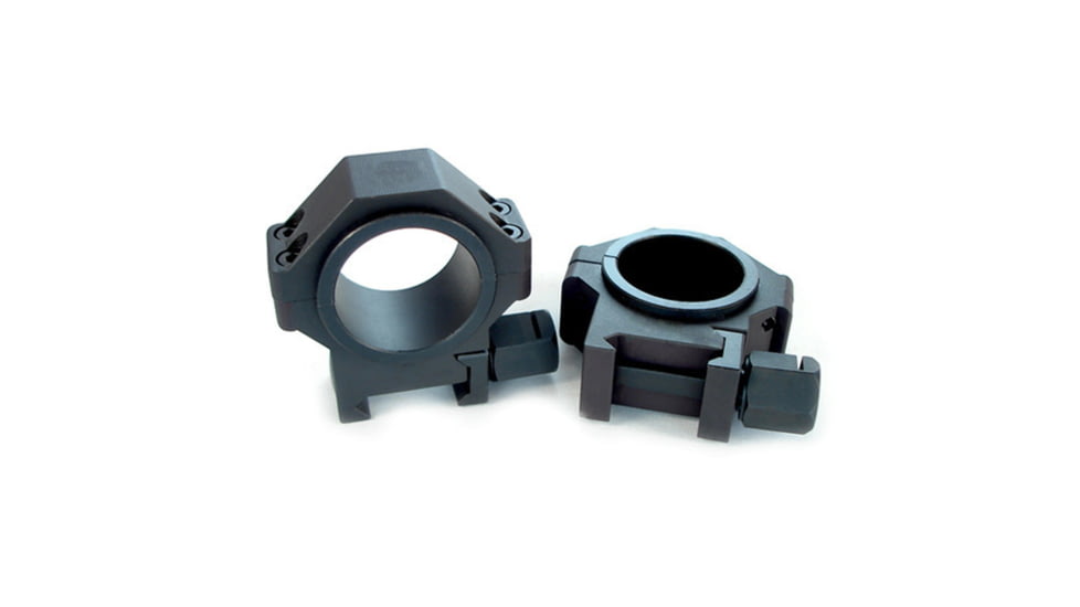 Kensight USTS Standard Width Steel Scope Rings, 0.940in Low Profile, Smooth, Black, 660-621