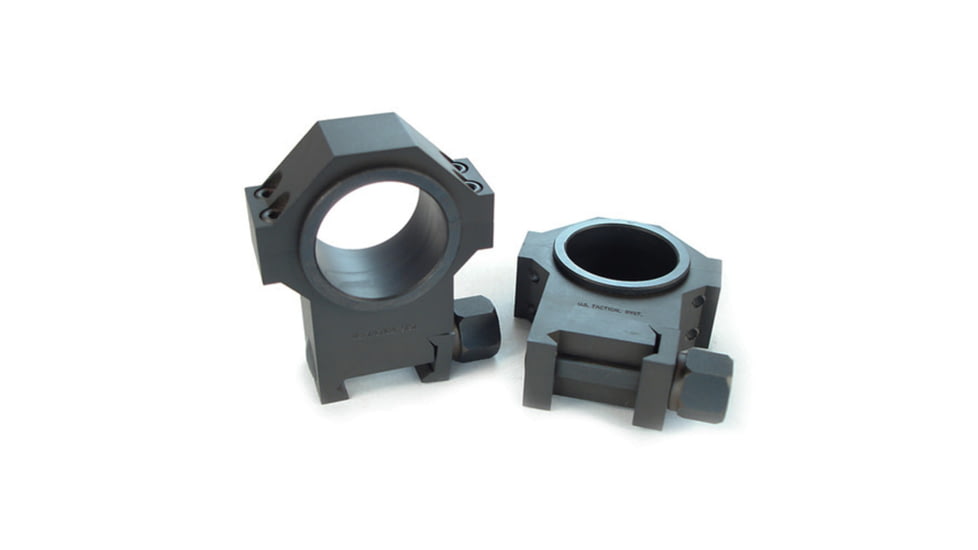 Kensight USTS Standard Width Steel Scope Rings, 1.270in Hight Profile, Smooth, Black, 660-622