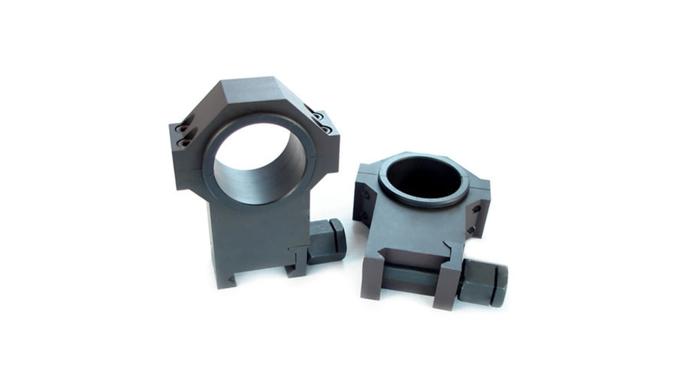 Kensight USTS Standard Width Steel Scope Rings, 1.500in Extra Hight Profile, Smooth, Black, 660-625