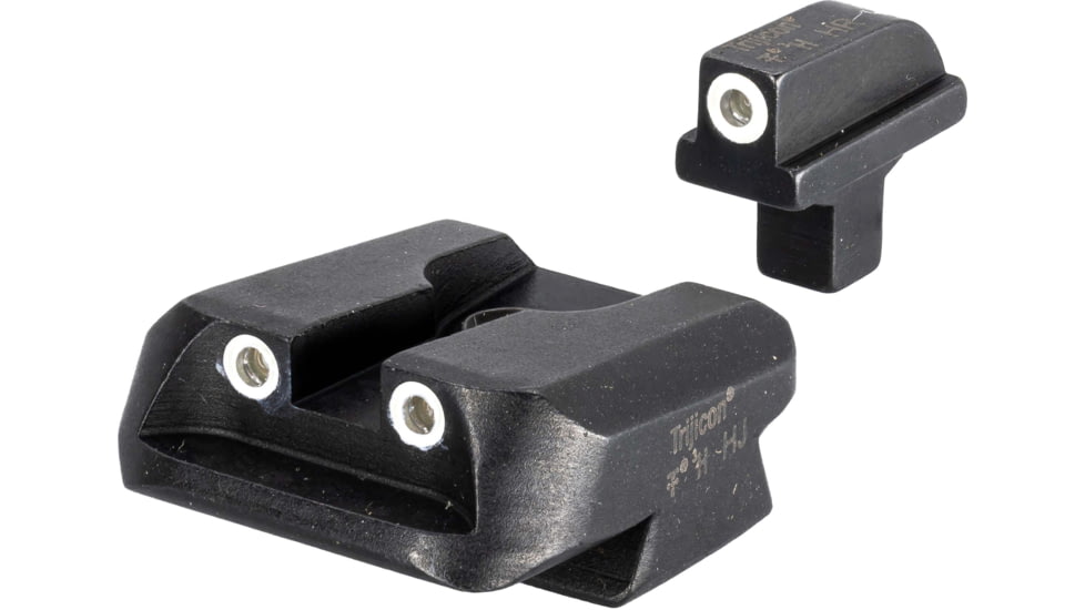 USED EDEMO Trijicon Bright &amp; Tough CA26 3 Dot Green Front &amp; Orange Novak Rear Night Sights for Gov't/Combat Commander, EDEMO2, EDEMO1, Condition Fair, Installed/Mounted