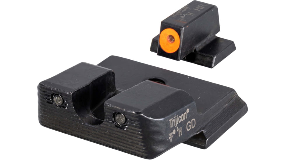 USED EDEMO Trijicon Heavy Duty Night Sight Set, S&amp;W M&amp;P Shield/Shield Plus/Shield 2.0, Green/Orange, 600722, EDEMO1, EDEMO1, Condition Fair, Scratches