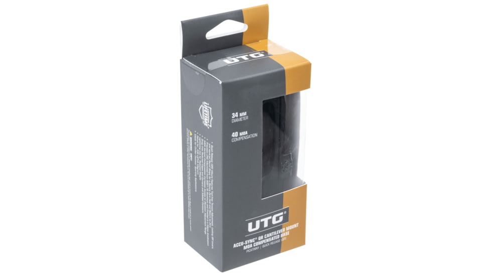 UTG Pro ACCU-SYNC QR Cantilever Mount, 40 MOA, 70 mm Offset, 34 mm Tube, Picatinny, Black, AIR440MOA