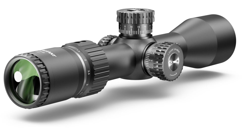 Valiant Optics Themys SF Compact Rifle Scope, 3-12x42mm, 30mm Tube, Mil HFT MRAD Reticle, Black, VL4104