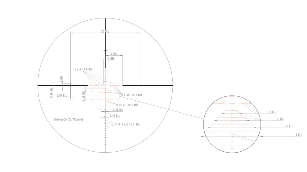 Valiant Optics Zephyr Rifle Scope, 5-20x50mm, 30mm Tube, SF SIR FBR Red/Green Illuminated Reticle, Black, VL2003
