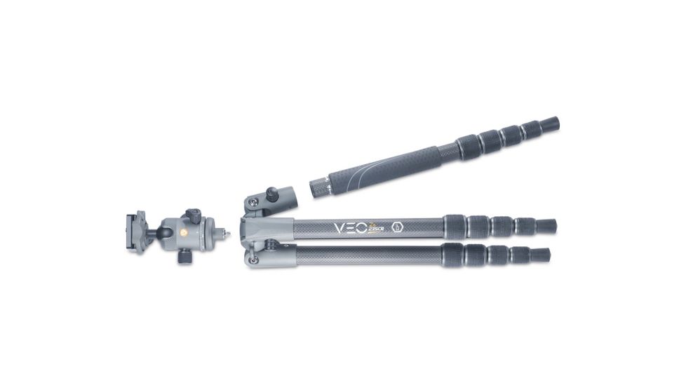 Vanguard VEO 2 S 235CBQS Carbon Fiber Travel Tripod w/ BH-50 Ball Head, Black, VEO2S235CBQS