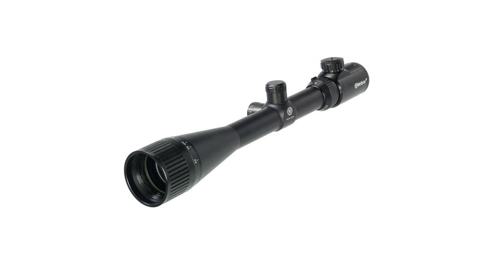 Veber VPOI 6-24x50mm LightMaster Series Rifle Scope w/Wide Angle 11-setting Illuminated German 4 Post Reticle, 30mm Tube, Dual Focus, SFP, Black, GSKOVPOILS62450