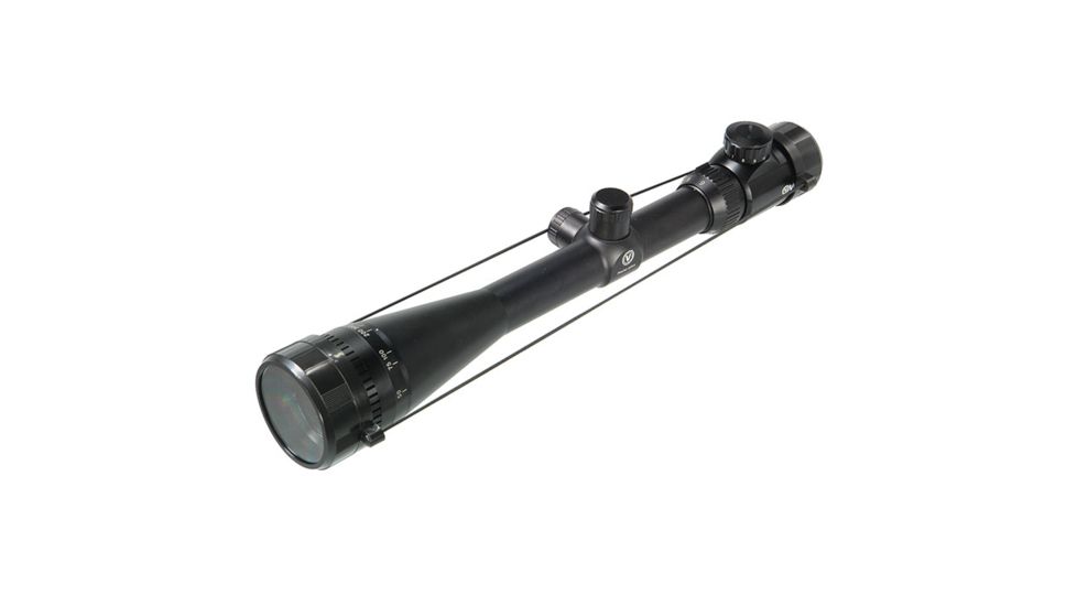 Veber VPOI 6-24x50mm LightMaster Series Rifle Scope w/Wide Angle 11-setting Illuminated German 4 Post Reticle, 30mm Tube, Dual Focus, SFP, Black, GSKOVPOILS62450