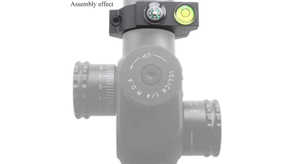 Vector Optics ACD Mount Ring, 30mm Tube, 6063-T6, Matte, w/ Offset Level Bubble &amp; Compass, Black, SCACD-05