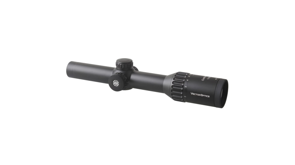 Vector Optics Continental 1-6x24mm IR Rifle Scope, German 4 Reticle, Black, SCOC-23