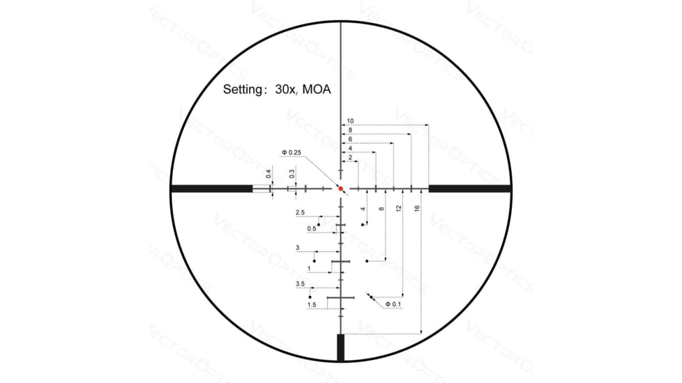 Vector Optics Continental x6 5-30x56 Hunting Riflescope, 30mm Tube, Second Focal Plane, 0192687279050