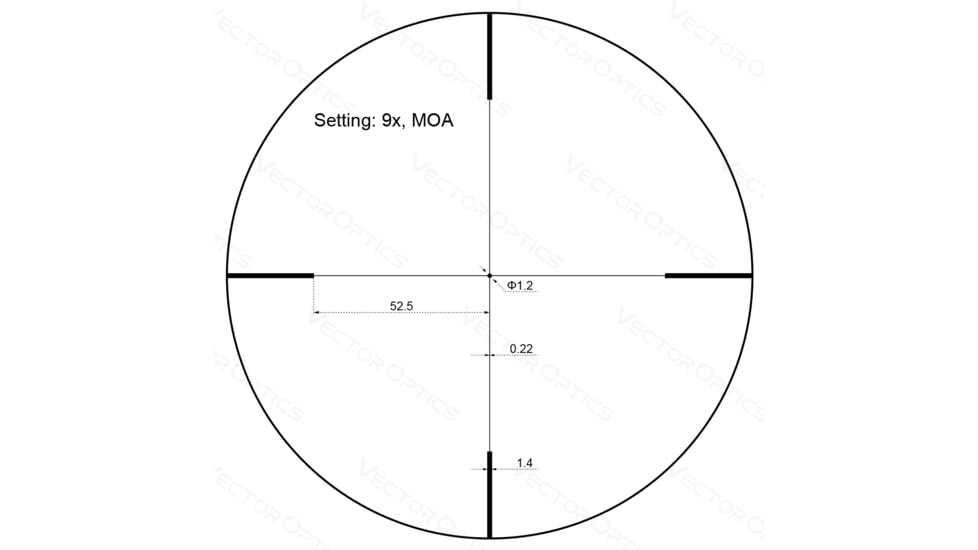Vector Optics Forester JR. 3-9x40mm Riflescope, 30mm Tube, Second Focal Plane, Black, SCOM-35